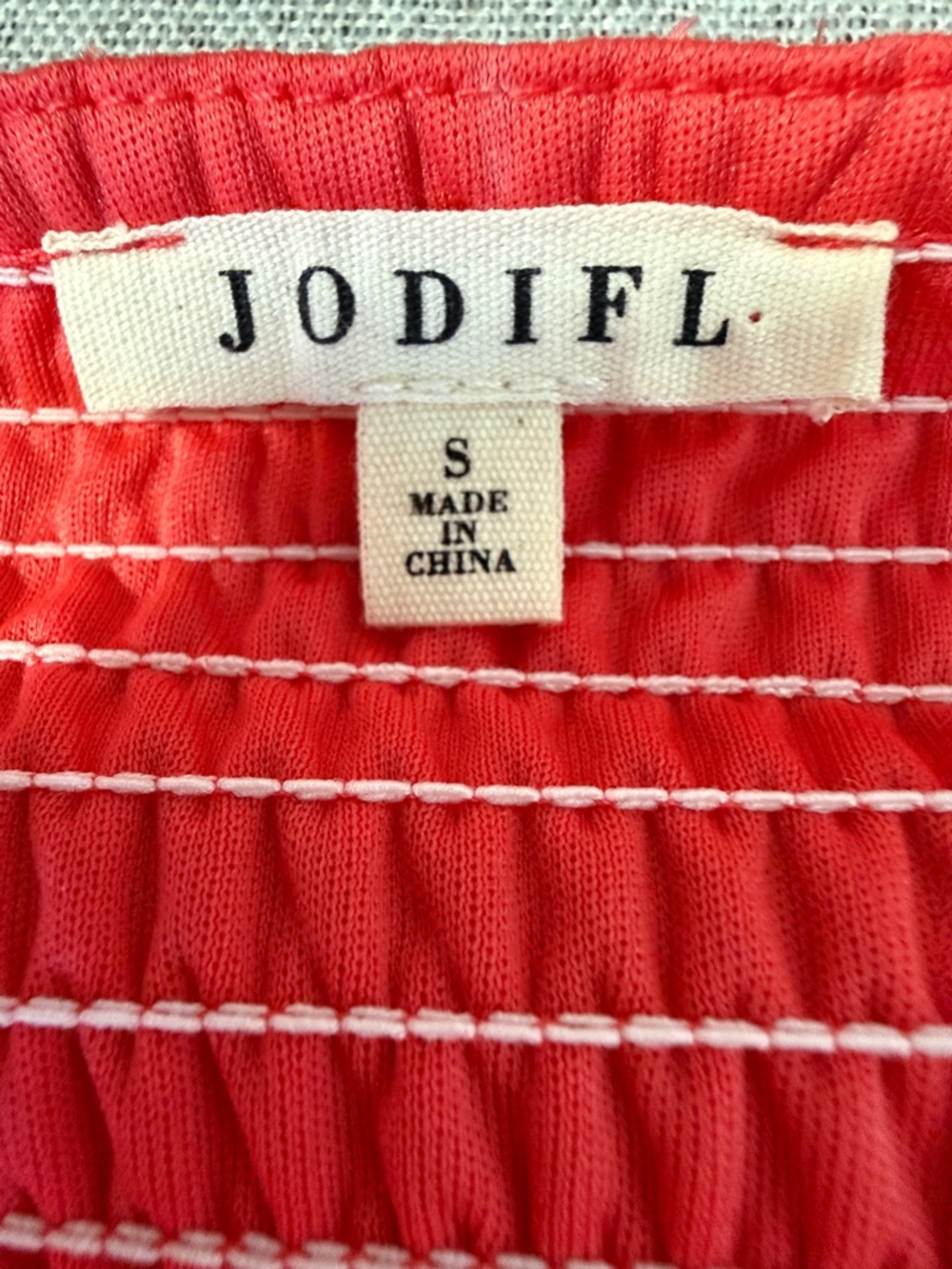 JODIFL Women’s Coral Square-Neck Peplum Blouse SZS - Picture 5 of 15